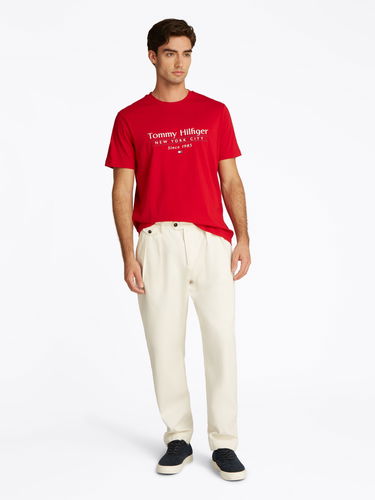 T-shirt Tommy Hilfiger Tommy Hilfiger Logo Crew Neck T-Shirt Rød | MW0MW38621XLD, 1