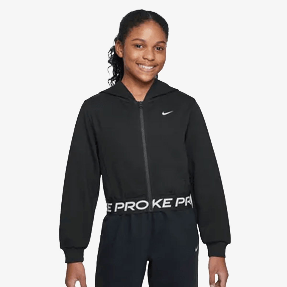 Sweatshirt Nike Pro Training Full-Zip Fleece Hoodie Sort | HQ9312-011, 1