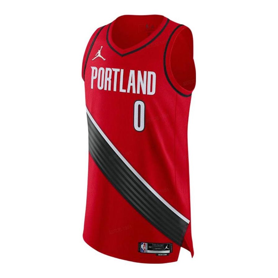 Jersey Nike Portland Trail Blazers Damian Lillard Statement Edition Authentic Jersey Rød | DB3495-657, 0