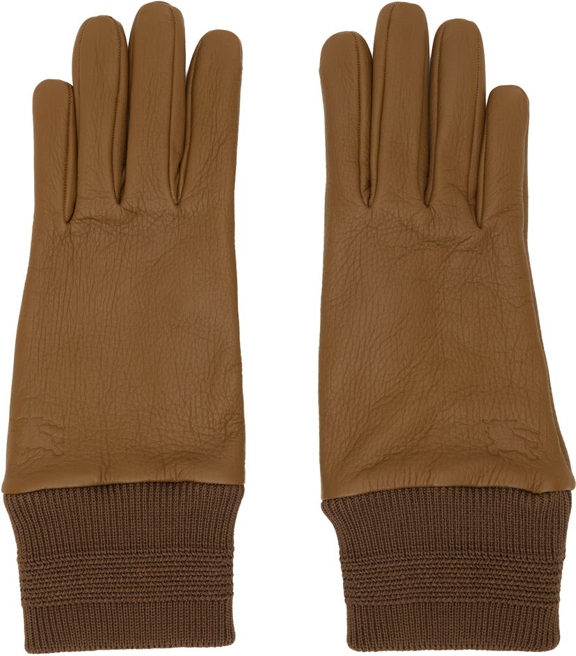 Handsker Burberry Leather Gloves Brun | 8095572