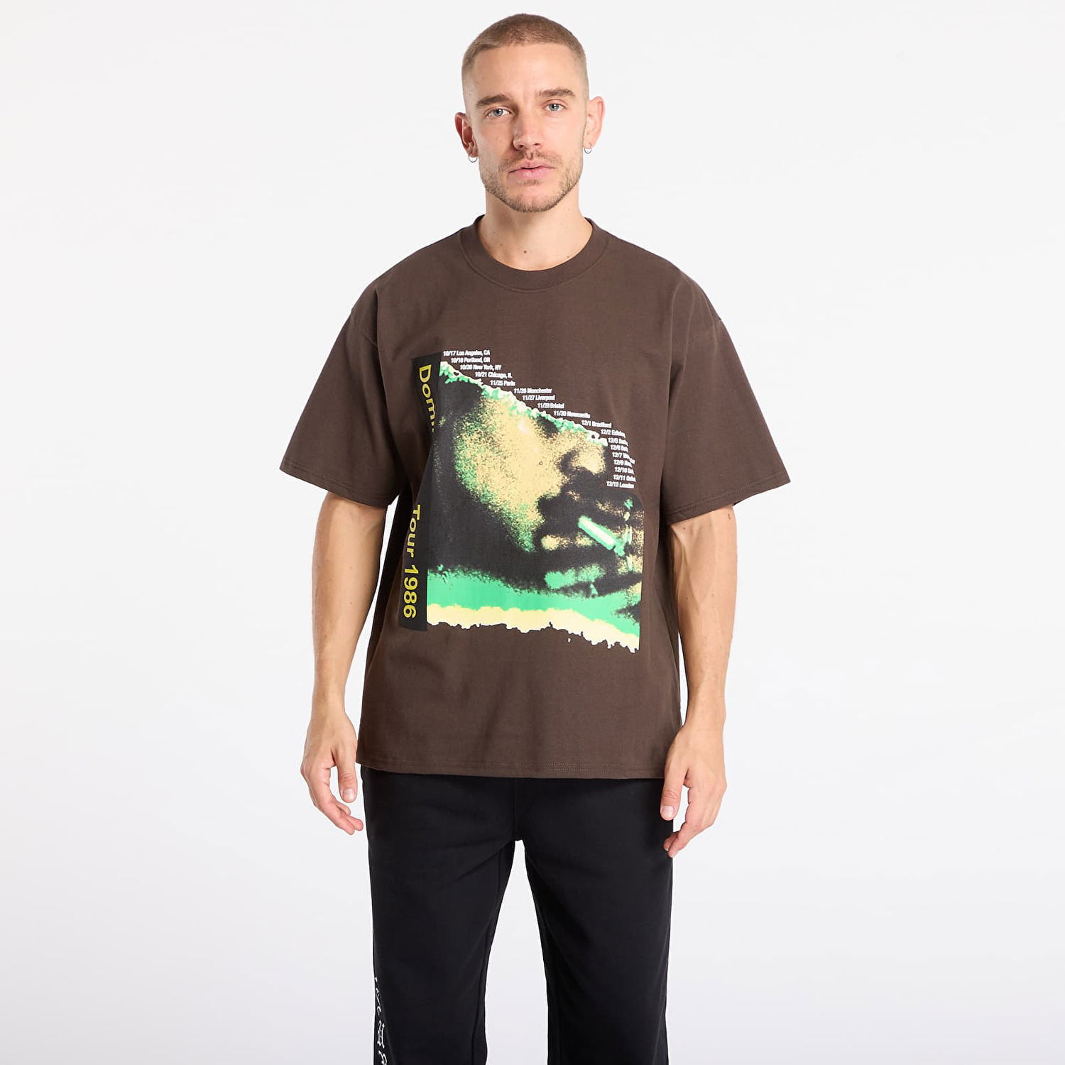 T-shirt Pleasures Domination T-Shirt Brun | P25F070-BROWN, 0