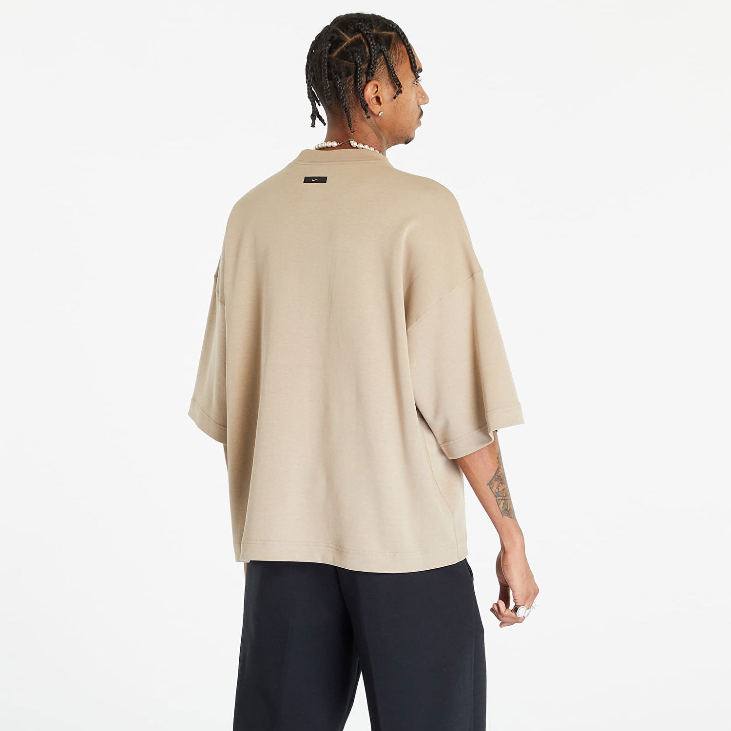 T-shirt Nike Sportswear Tech Fleece Short Beige | FB8165-247, 1
