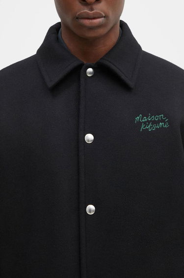 Bomberjakke MAISON KITSUNÉ Black Varsity Jacket Sort | NM02120WM0026, 3
