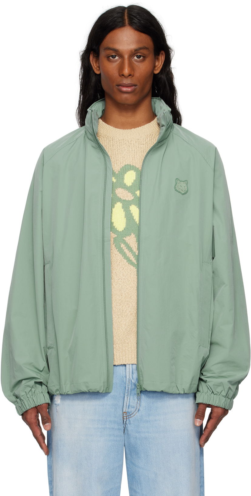 Vindjakke MAISON KITSUNÉ Maison Kitsuné Windbreaker Jacket Grøn | OM02201WQ4045
