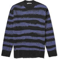 Sweater Acne Studios Karita Mohair Stripe Jumper Mørkeblå | A60399-DL9, 1