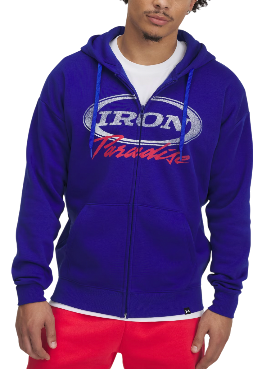 Sweatshirt Under Armour Under Armour Project Rock Icon Fleece Full-Zip Hoodie Blå | 1389914-400, 0