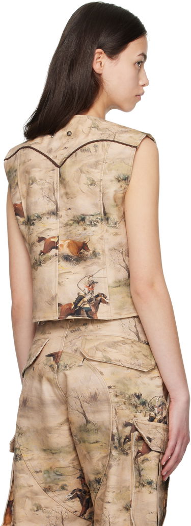 Vest Andersson Bell Andersson Bell Cowboy Print Vest Beige | awa697w, 2