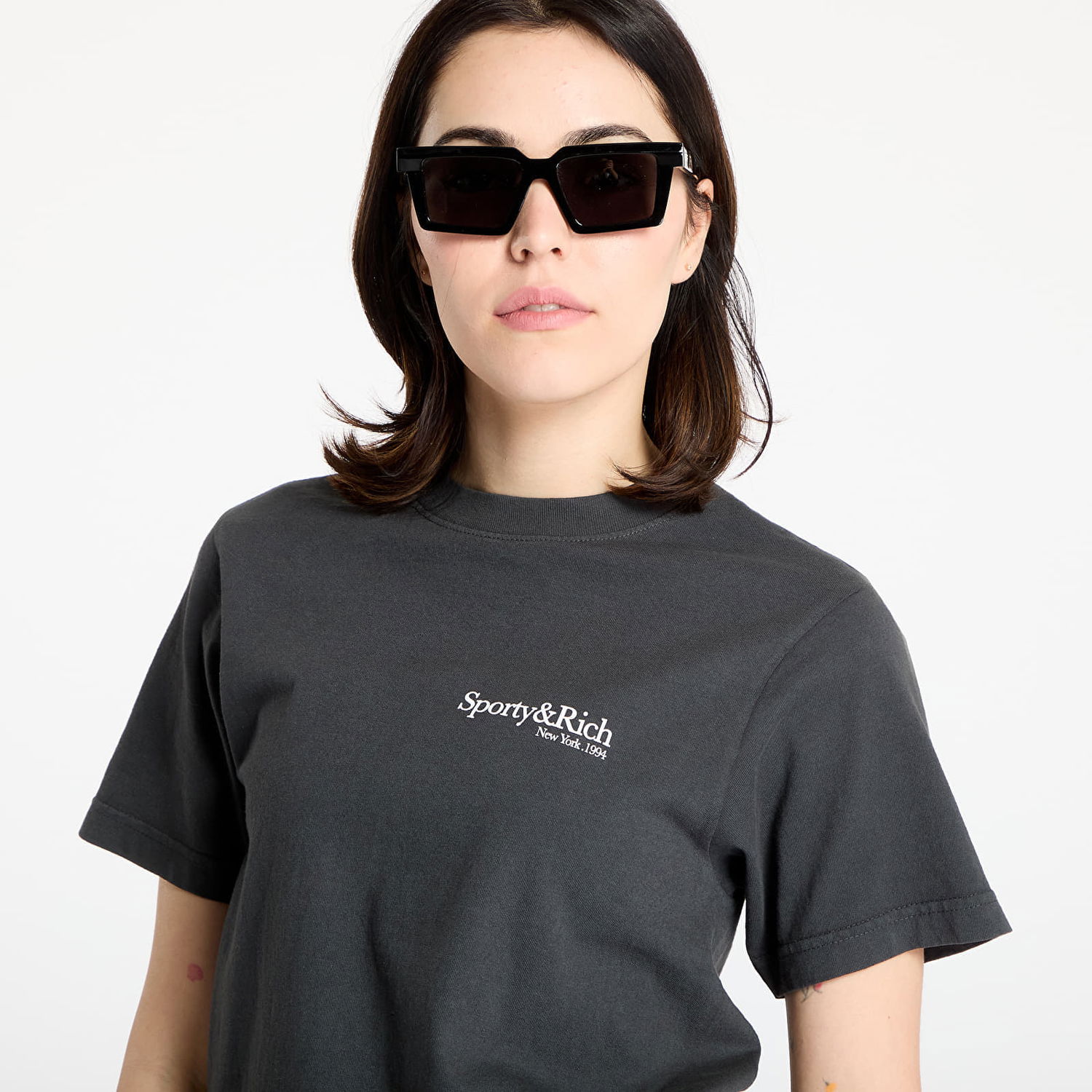 T-shirt Sporty & Rich Sporty & Rich HWCNY T-Shirt Sort | TO043622016BA02, 1