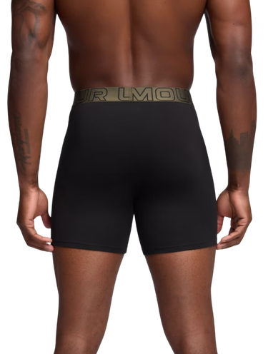 Boksere Under Armour Under Armour Solid 6in 3-Pack Boxer Shorts Grøn | 1383889-005, 4