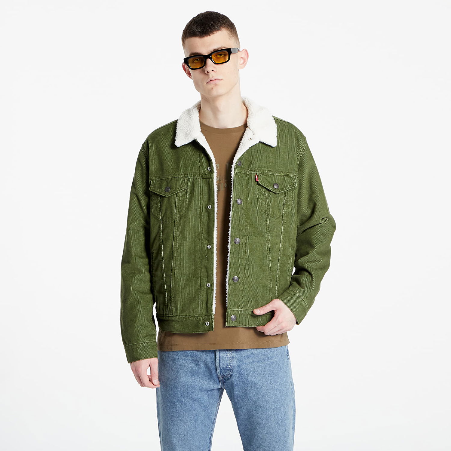 Jakke Levi's Type III Sherpa Trucker Jacket Grøn | 16365-0226, 0