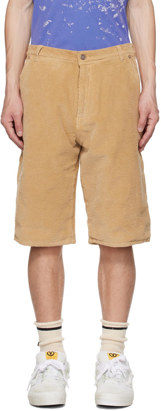 Shorts ERL Corduroy Three-Pocket Shorts Beige | ERL06P006