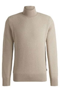Mock-Neck Cotton-Blend Sweater