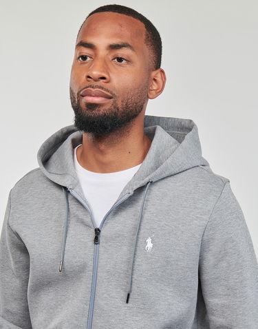 Sweatshirt Polo by Ralph Lauren Double Knit Tech Logo Central Hoodie Grå | 710881517031, 3