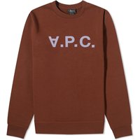 Sweater A.P.C. VPC Logo Crewneck Brun | COFAX-H27378-CAJ, 2