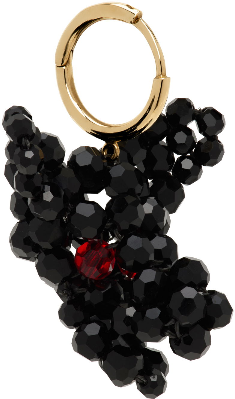 Øreringe Simone Rocha Simone Rocha Beaded Creature Single Earring Sort | ERG511 0903, 1
