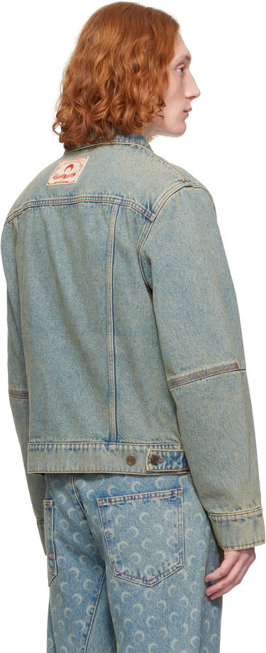 Jakke Marine Serre Marine Serre Moon Laser Denim Trucker Jacket Blå | MJA063A CDEN0003, 2