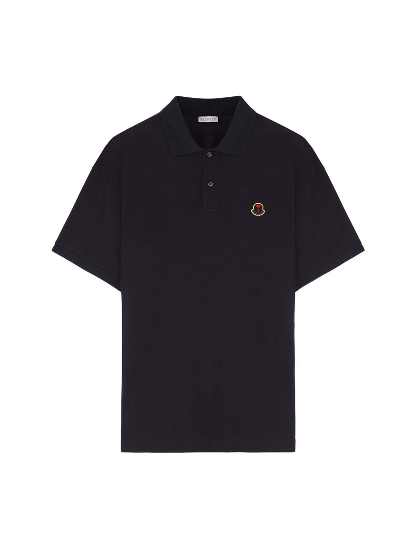 Polo skjorte Moncler Palm Angels x Logo Polo Shirt Mørkeblå | I209L8A00002M3588778 & PMGB023T24FAB0014600