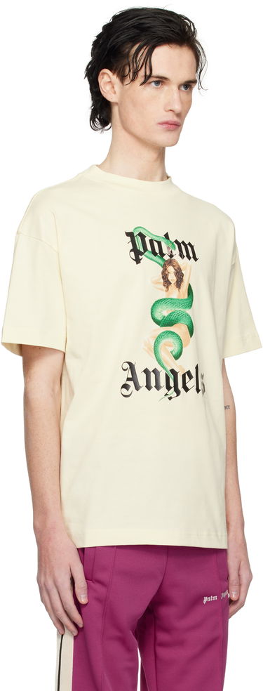 T-shirt Palm Angels Pin Up Graphic Print T-Shirt Gul | PMAA001S25JER0070B10, 1