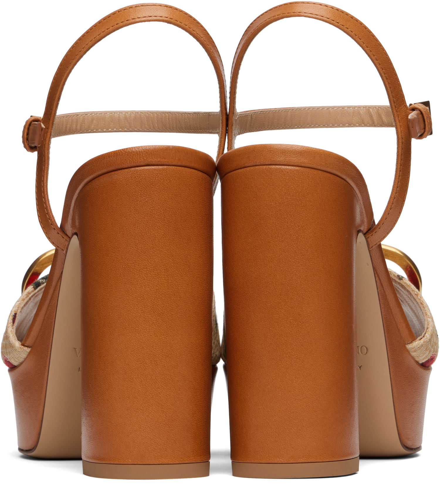 Skopleje Valentino Valentino Garavani VLogo Signature Cherryfic Platform Sandals Brun | 6W0S0FG2NNX, 1