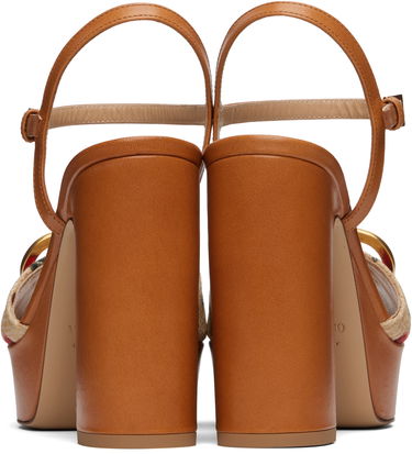Skopleje Valentino Valentino Garavani VLogo Signature Cherryfic Platform Sandals Brun | 6W0S0FG2NNX, 1