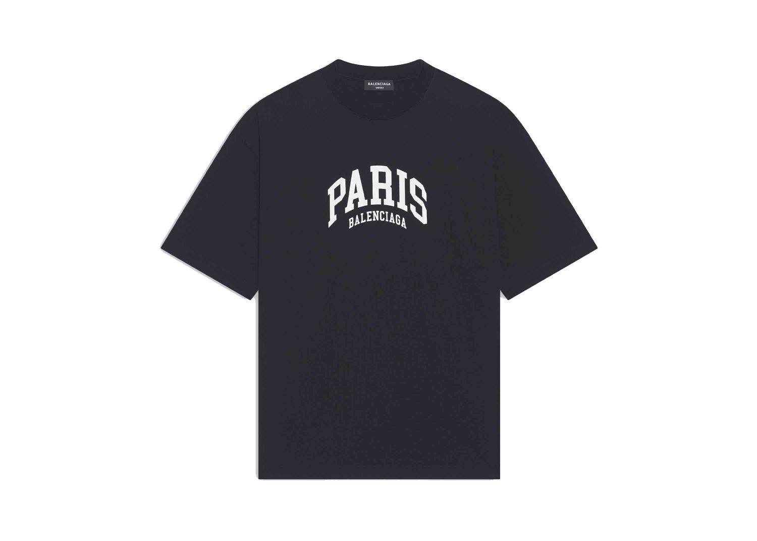 T-shirt Balenciaga Cities Paris Medium Fit T-shirt Sort | 612966TLVL71070, 0