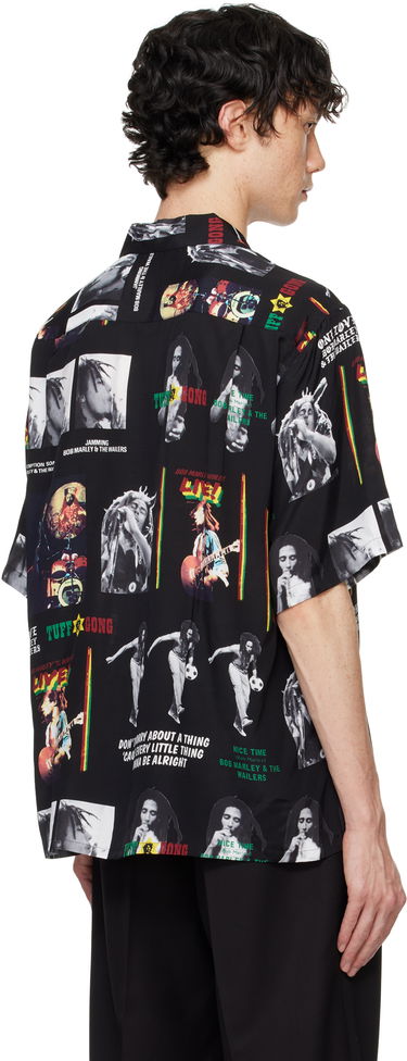 Skjorte WACKO MARIA WACKO MARIA Bob Marley Print Short Sleeve Shirt Sort | BOBMARLEY-WM-HI09, 2