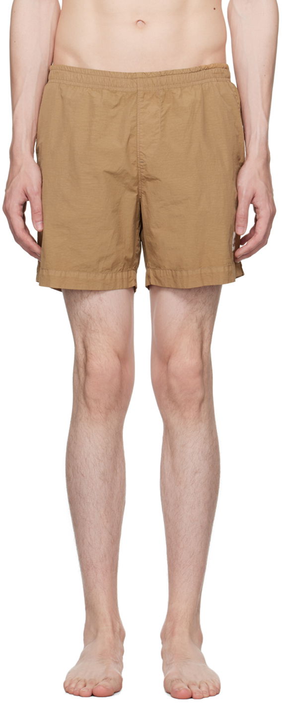 Badetøj C.P. Company Patch Swim Shorts Beige | 14CMBW005A-005991G, 0