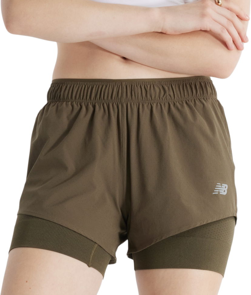 Shorts New Balance RC 2-in-1 Short 3" Grøn | ws41287-dmo