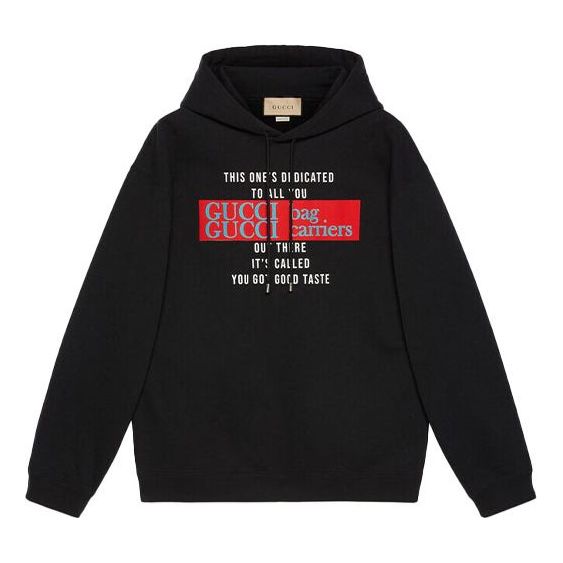 Sweatshirt Gucci FW21 You Got Good Taste Hoodie Sort | 681220-XJD1D-1152, 0