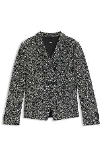 Jakke BOSS Regular-fit blazer in herringbone tweed Flerfarvet | 50548306, 0