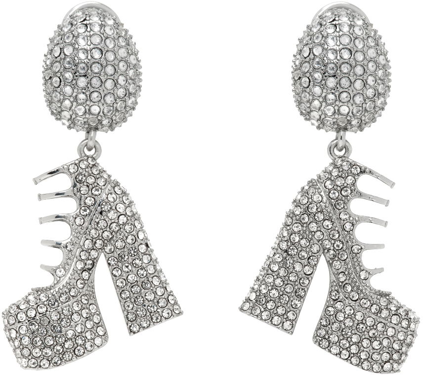 Øreringe Marc Jacobs Marc Jacobs Kiki Crystal Platform Boots Drop Earrings Metalisk | 2R3JER001J77, 0