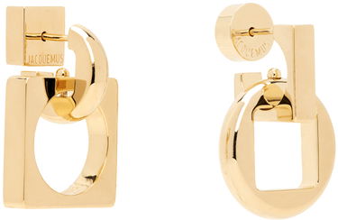 Øreringe Jacquemus Le Chouchou 'Les Pendantes Rond Carré' Earrings "Gold" Metalisk | 23H233JW568-5845, 1