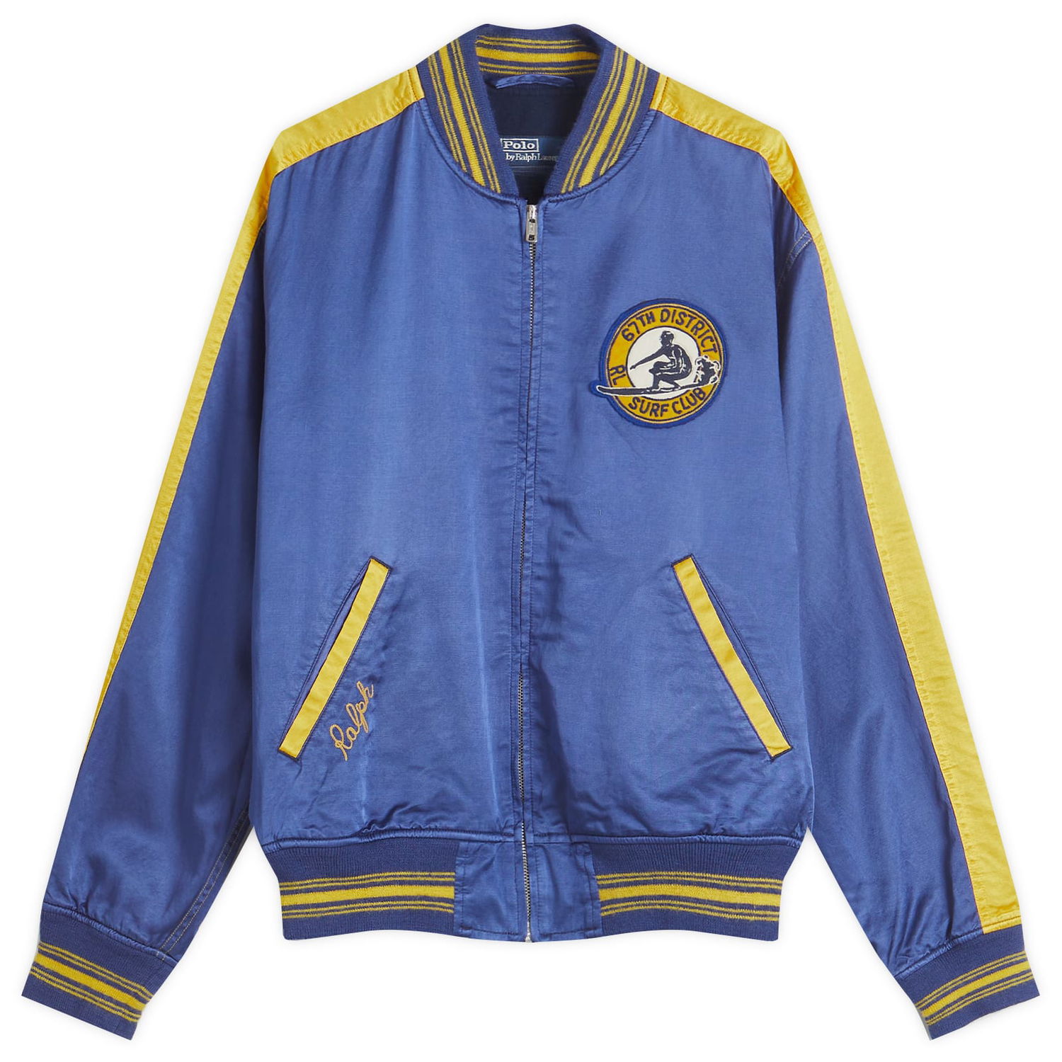 Bomberjakke Polo by Ralph Lauren Ralph Lauren Letterman Lined Bomber Jacket Blå | 710964567001, 1