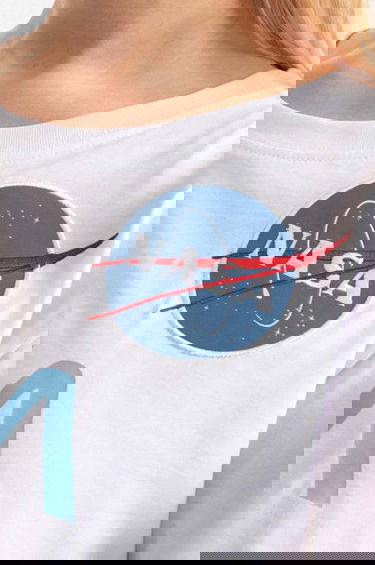 T-shirt Alpha Industries Cotton T-shirt NASA PM Hvid | 198053.574, 3