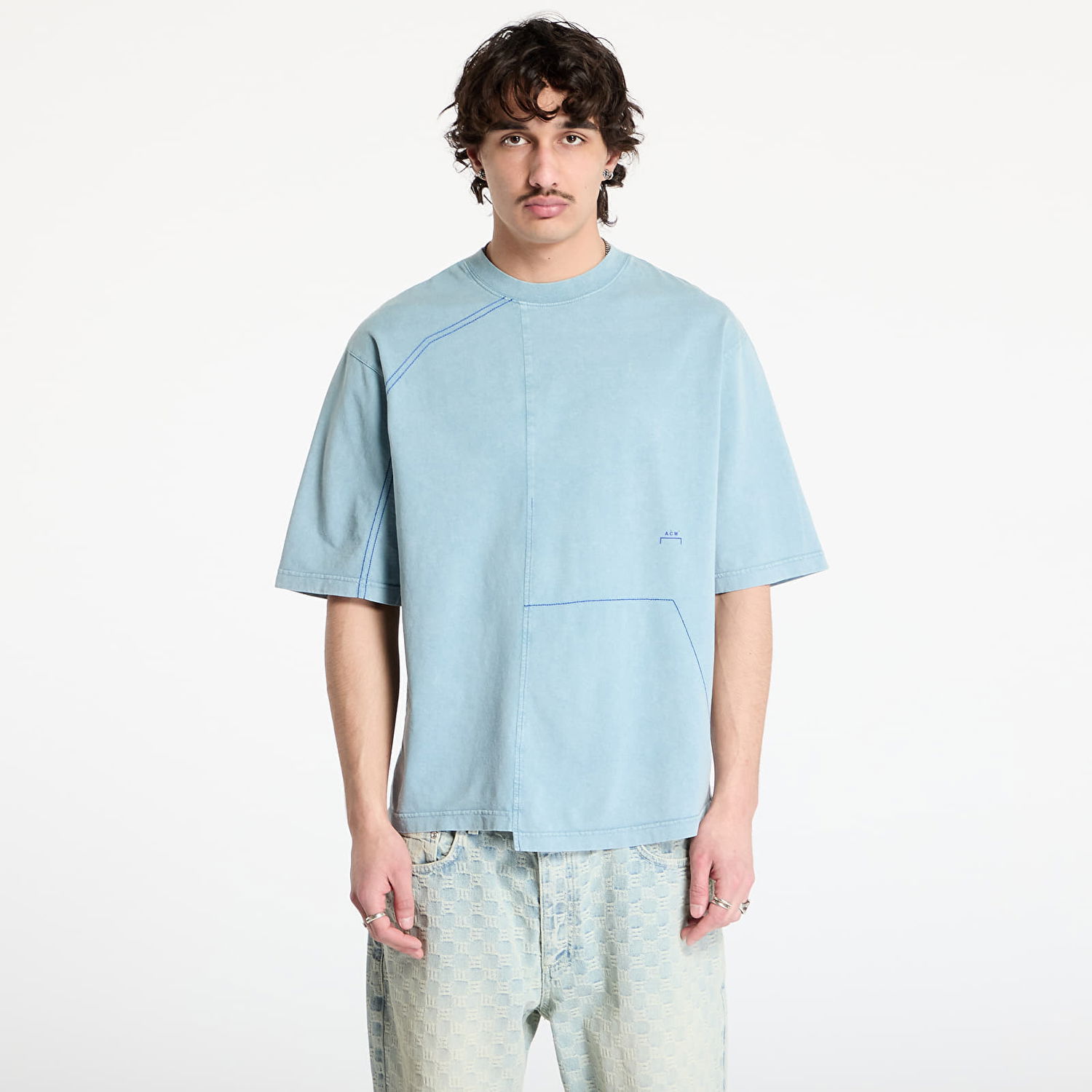 T-shirt A-COLD-WALL* A-COLD-WALL* Oblique T-Shirt Blå | ACWMTS208 Grey-Green/ Olive Grey, 0