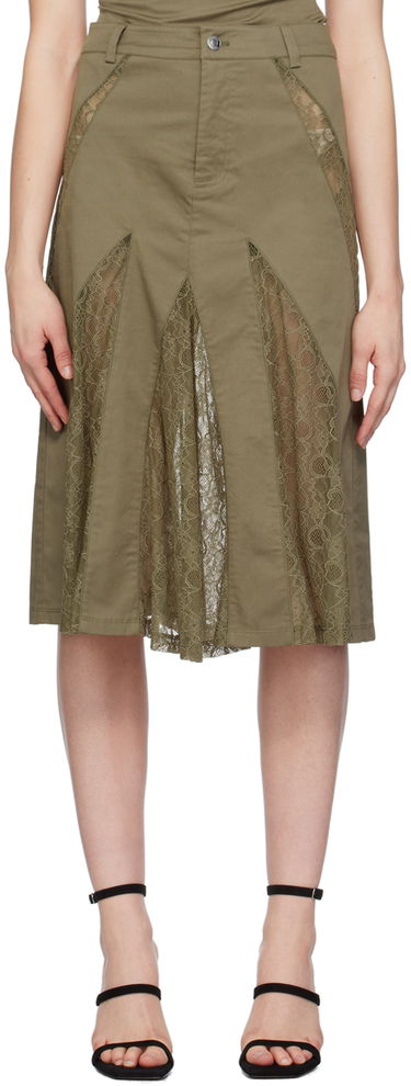 Nederdel Miaou Miaou Anita Lace Midi Skirt Grøn | 4058SPSHUN, 0