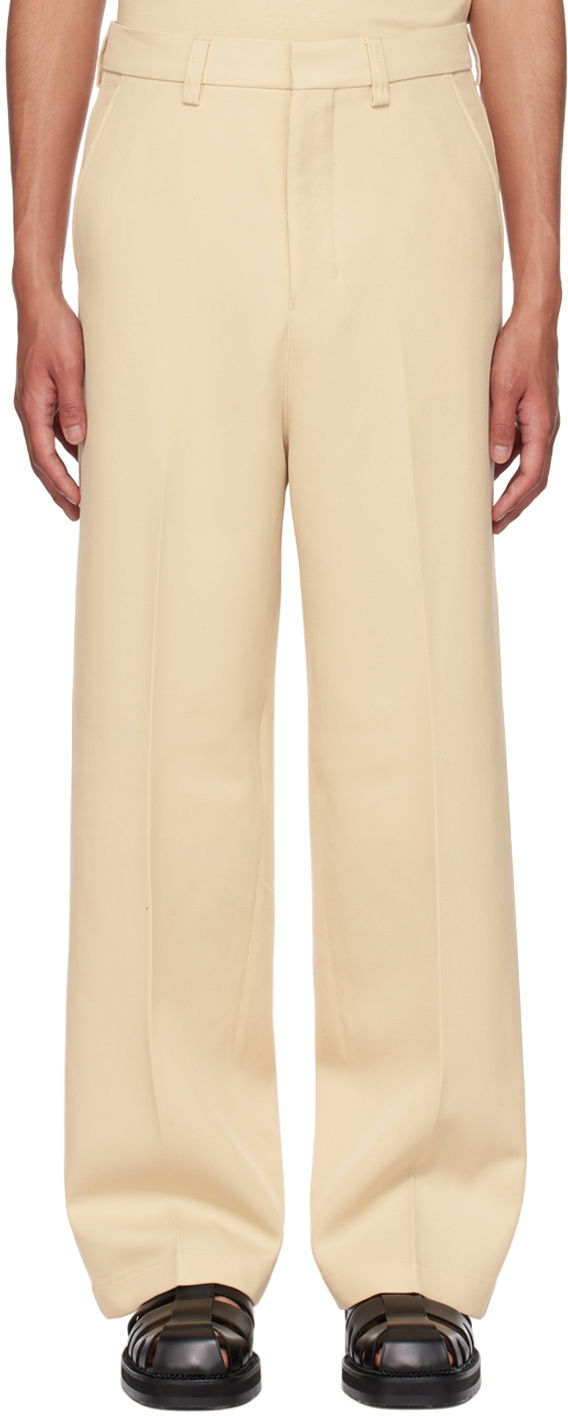 Bukser AMI Large Fit Trousers Beige | UTR403.WV0004, 0