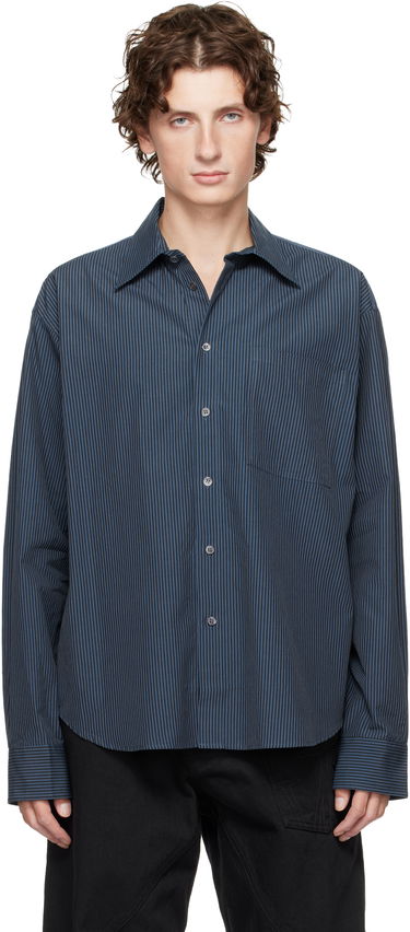 Skjorte JW Anderson Vertical Striped Long Sleeve Shirt Blå | SH0370-PG1414, 0