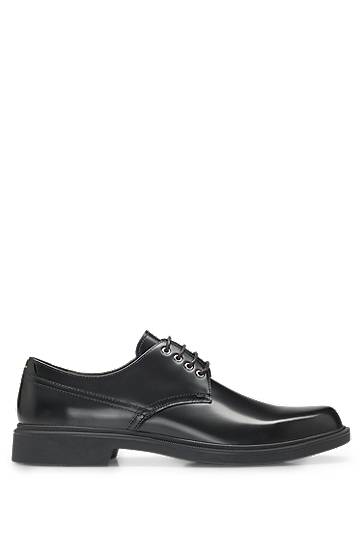 Tøj og tilbehør BOSS Leather Derby Shoes with Metal Eyelets Sort | 50536164, 1