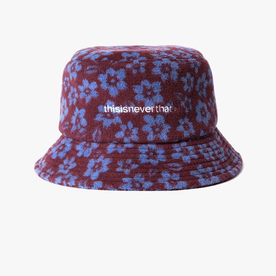 Hat thisisneverthat Floral Fleece Bucket Hat Lilla | TN213WHEBK02-BR, 0