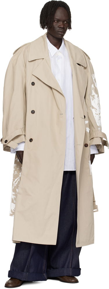 Trenchcoat HED MAYNER Hed Mayner Painted Trench Coat Beige | HMMB10004S-HB180, 3
