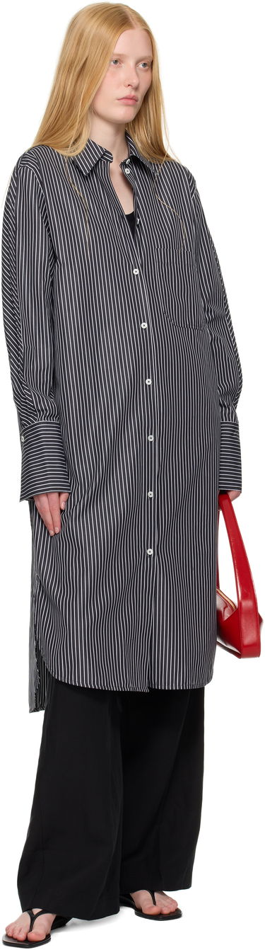 Kjole TOTEME TOTEME Striped Shirt Dress Sort | 253-WRD0201-FB0436, 3