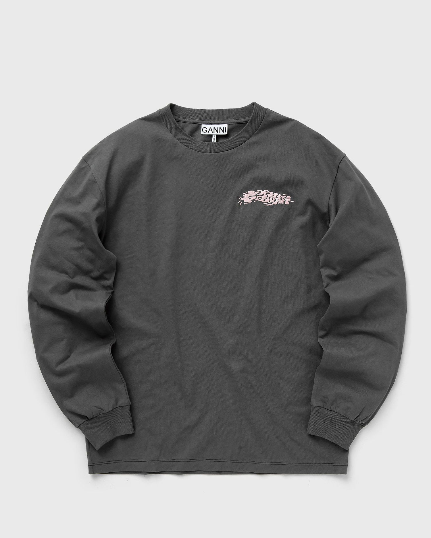 T-shirt GANNI Future Heavy Loveclub Long Sleeve Tee Sort | T3877-490, 0