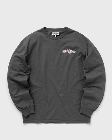 T-shirt GANNI Future Heavy Loveclub Long Sleeve Tee Sort | T3877-490, 0