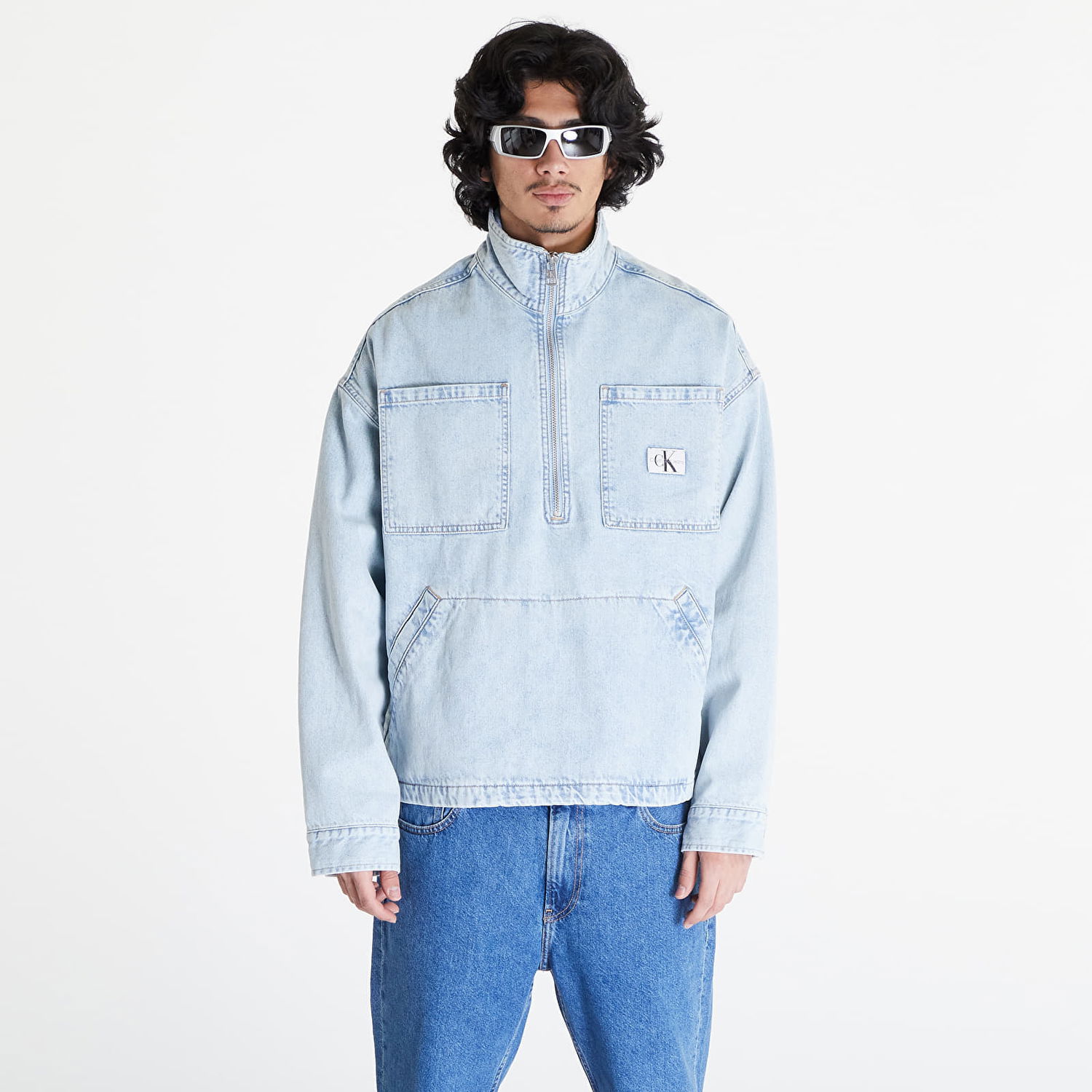 Jakke CALVIN KLEIN Jeans Denim Pop Over Jacket Turkis | J30J324863 1AA, 0