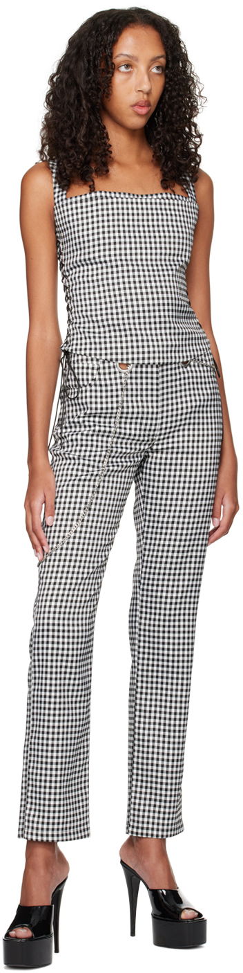 Bukser Miaou Miaou Tommy Gingham Trousers with Chain Sort | 1004GINOND, 3