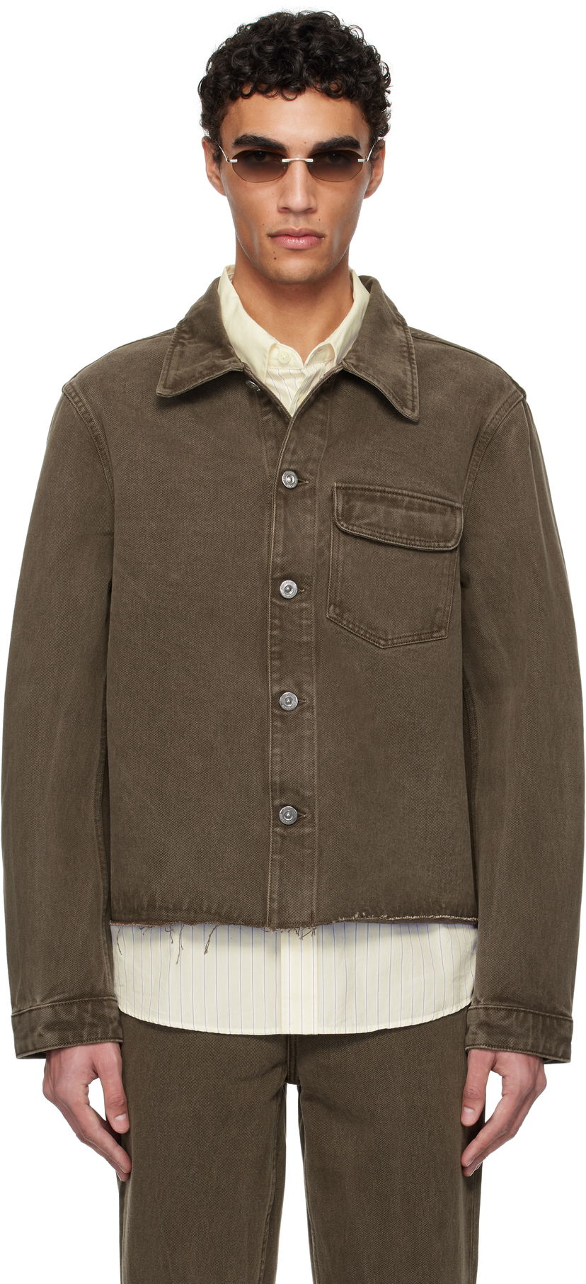 Jakke OUR LEGACY Our Legacy Cut Rebirth Denim Jacket Brun | M2255CC