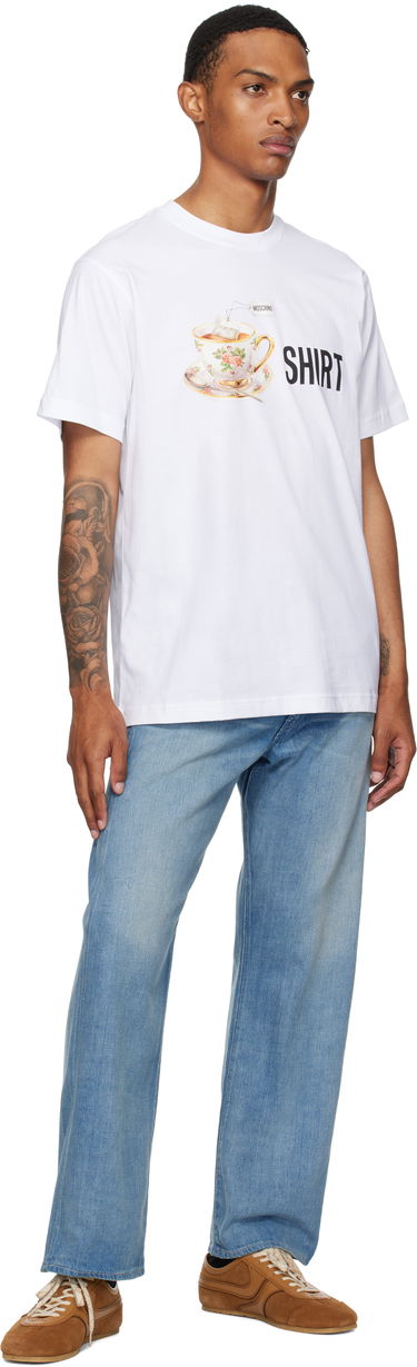T-shirt Moschino Moschino Teacup Graphic Organic Cotton T-Shirt Hvid | 252ZZ072852411001, 3