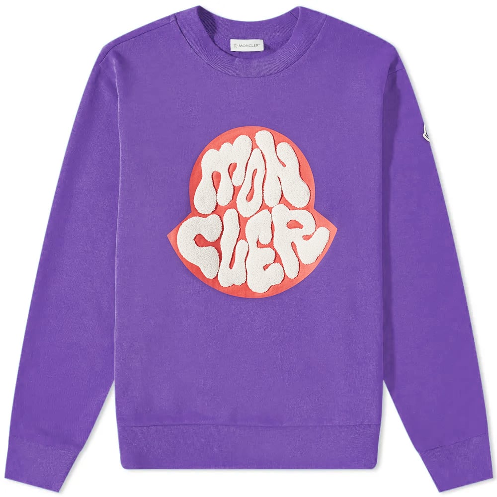 Sweater Moncler Wave Logo Crewneck Lilla | 8G000-45-809KR-65A, 0
