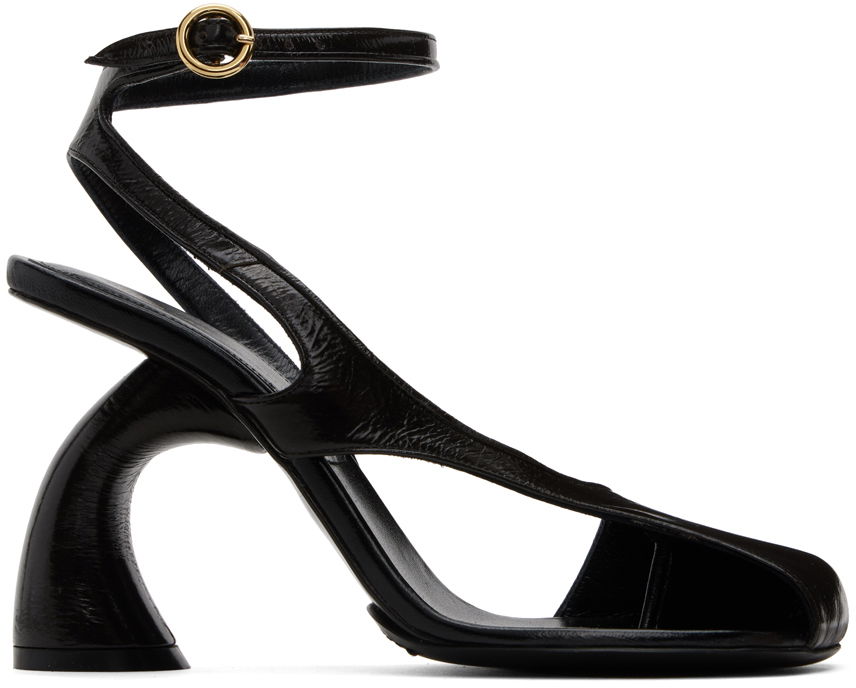 Tilbehør Dries Van Noten Dries Van Noten Patent Heeled Sandals Sort | WS242-679-150, 0